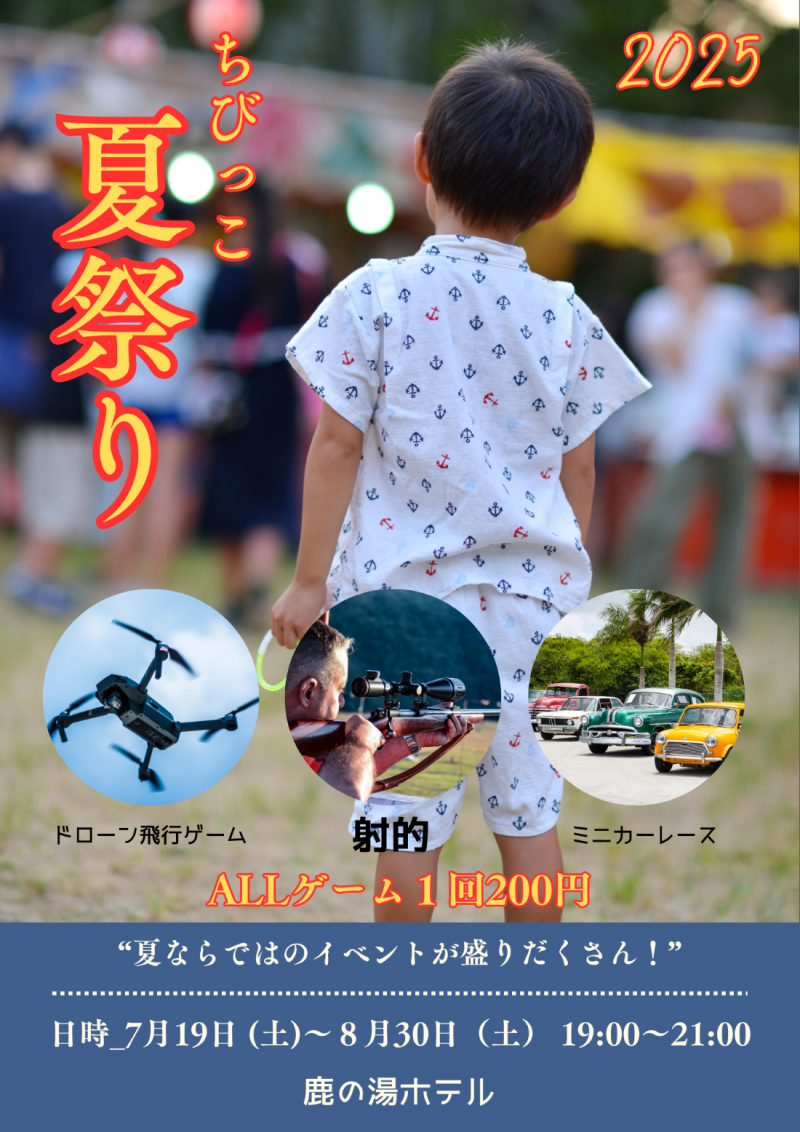 仮で作成途中の夏休みチラシ