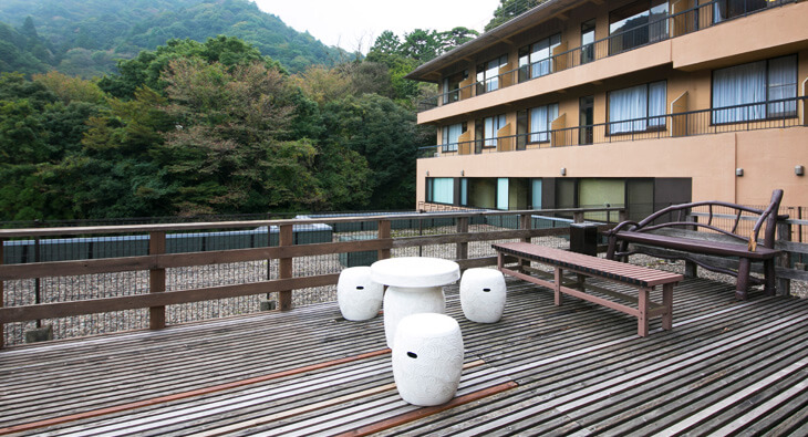 心ゆくまで浸る、温泉露天風呂